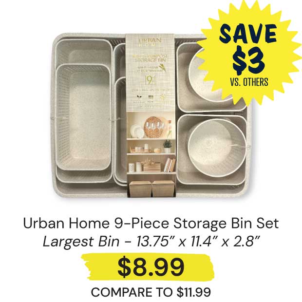 Urban-Home-9-Piece-Storage-Bin-Set