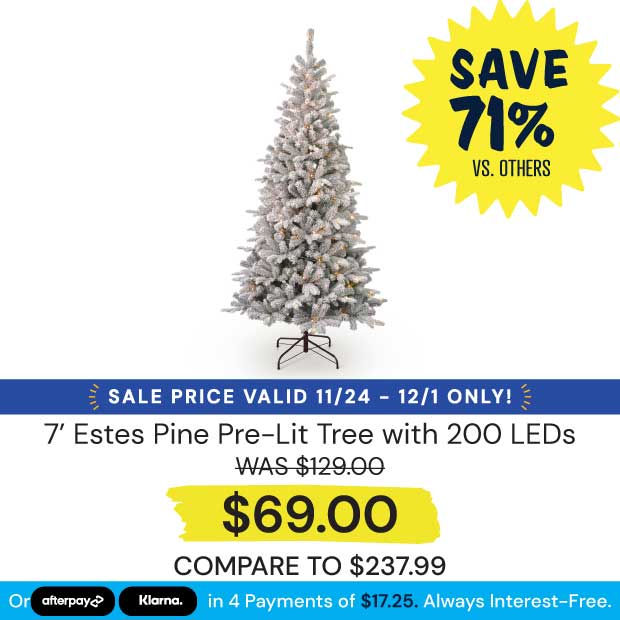 Estes-Pine-Flocked-Tree-Prelit-200-LED-7ft